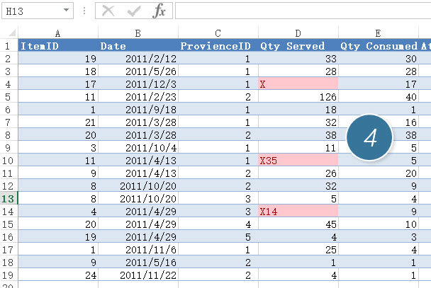 office教程 Excel如何能让单元格有X符号就变颜色？